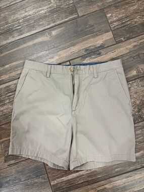 Nautica Men's Light Khaki Flat Front Shorts
